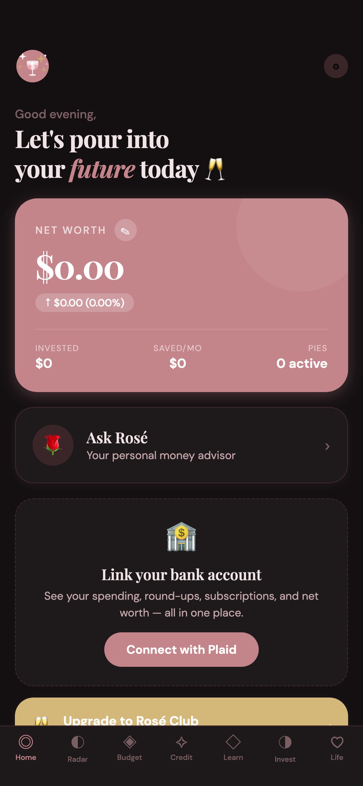 Rosé Dashboard